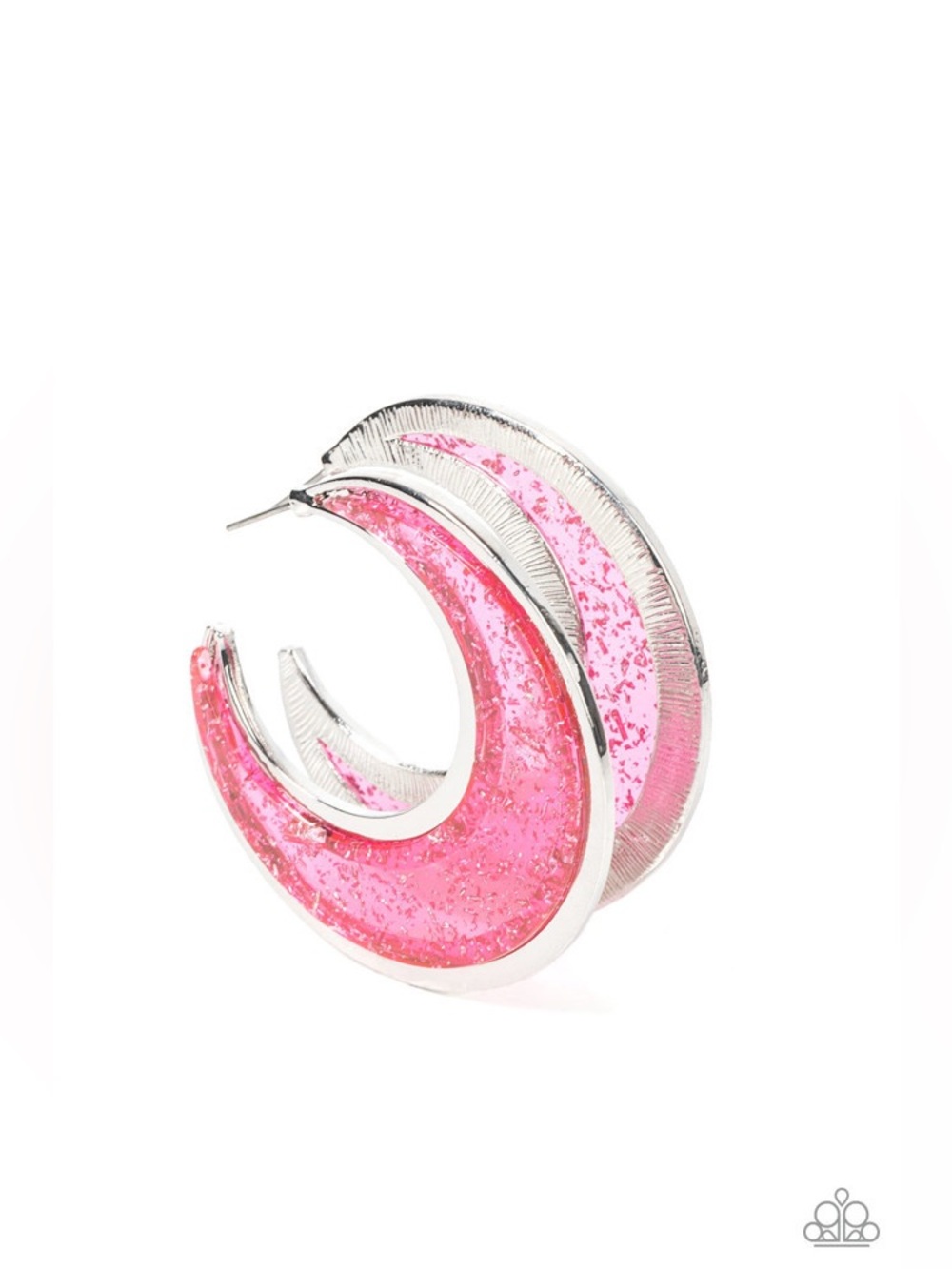 Charismatically Curvy - Pink Earrings